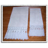 Cotton Towels set with 'pizzo macramè'..
