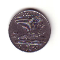 Antica moneta da 50 cent. - del 1941