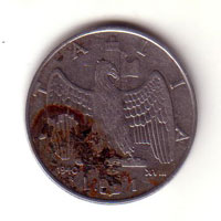 Antica moneta da 1 Lira - del 1940