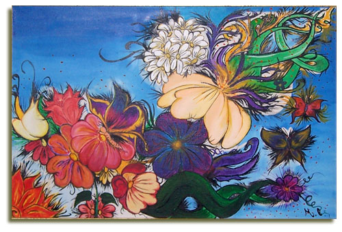 quadro su tela a tempera