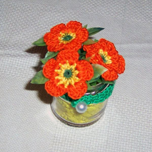 Cotton crochet daisies.